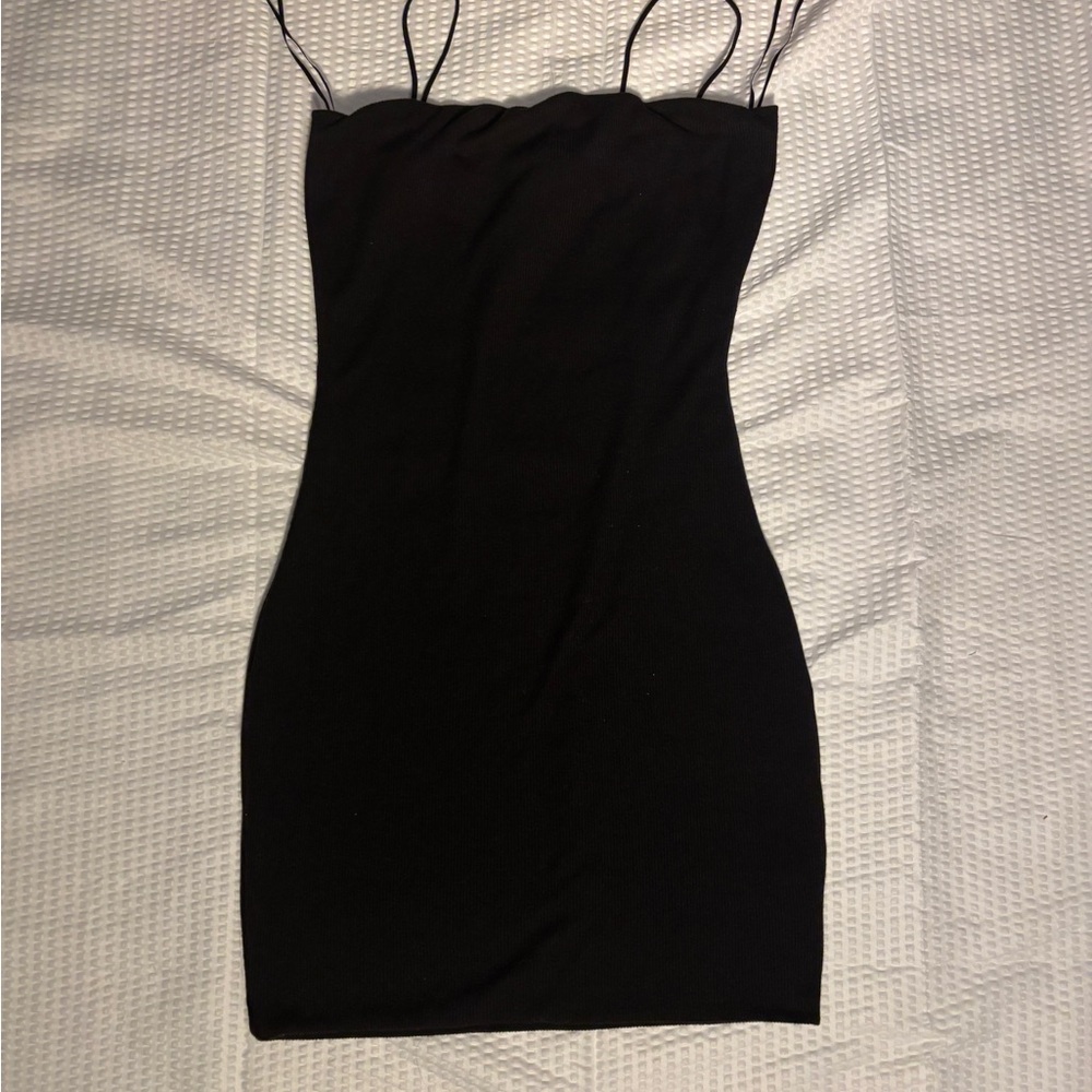 Papaya Black Strapless Dress